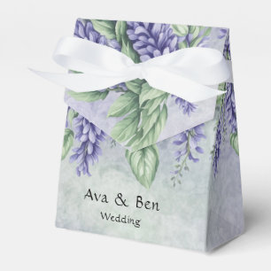 Watercolor Lavender Wisteria Wedding Favour Box