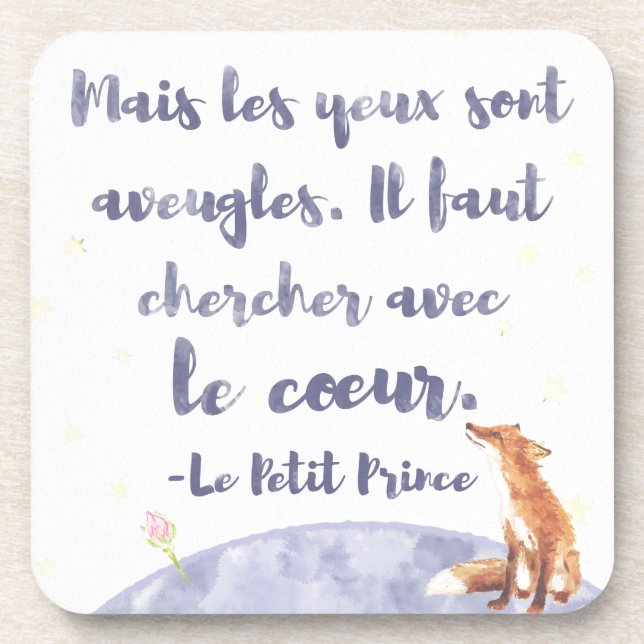 Watercolor Le Petit Prince The Little Prince Coaster (Front)