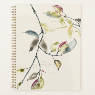 Watercolor Leaf Branch Planner