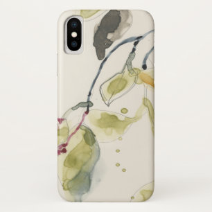 Watercolor Leaf Branch Triptych iPhone X Case