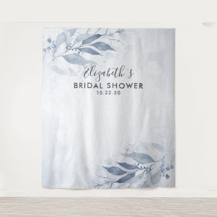 Watercolor Leaf Bridal Shower Photo Booth Backdrop Tapestry