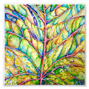 Watercolor Leaf Photo Print