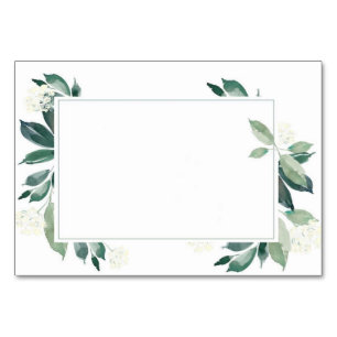 Watercolor Leafy green botanical  Table Number