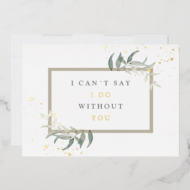 watercolor leaves bridesmaid proposal (Envelope)