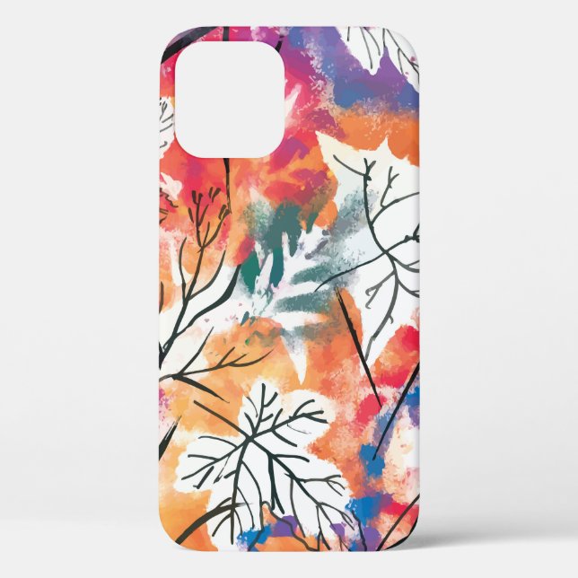 Watercolor leaves Case-Mate iPhone case (Back)