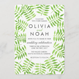 Watercolor Leaves Invitation