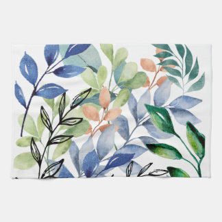 Watercolor Leaves Kitchen towels