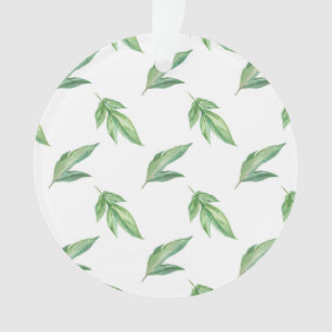 watercolor leaves ornament