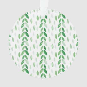 watercolor leaves ornament