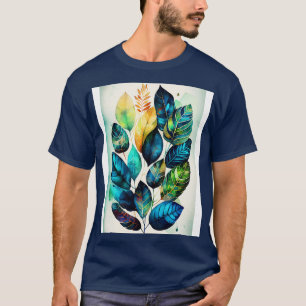 Watercolor leaves pattern T-Shirt