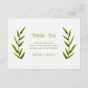 Watercolor Leaves Thank You Cards