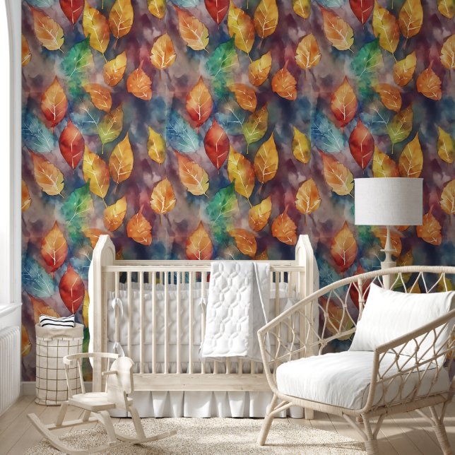 Watercolor Leaves Wallpaper (Kids)