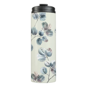 Watercolor leavesart, pattern, abstract, decor, fl thermal tumbler
