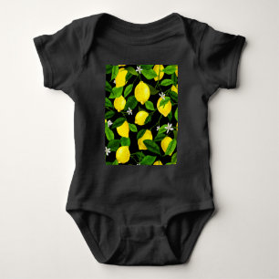 Watercolor Lemon 2 Baby Bodysuit