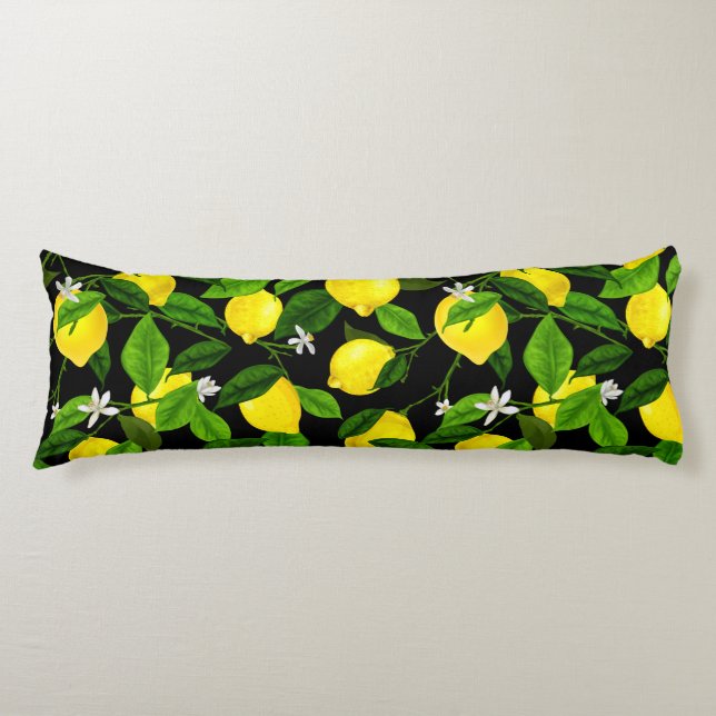 Watercolor Lemon 2 Body Cushion (Front)