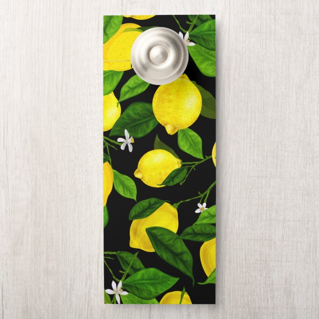 Watercolor Lemon 2 Door Hanger (On Knob)