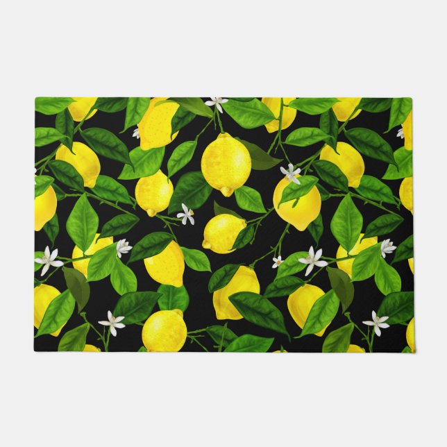 Watercolor Lemon 2 Doormat (Front)