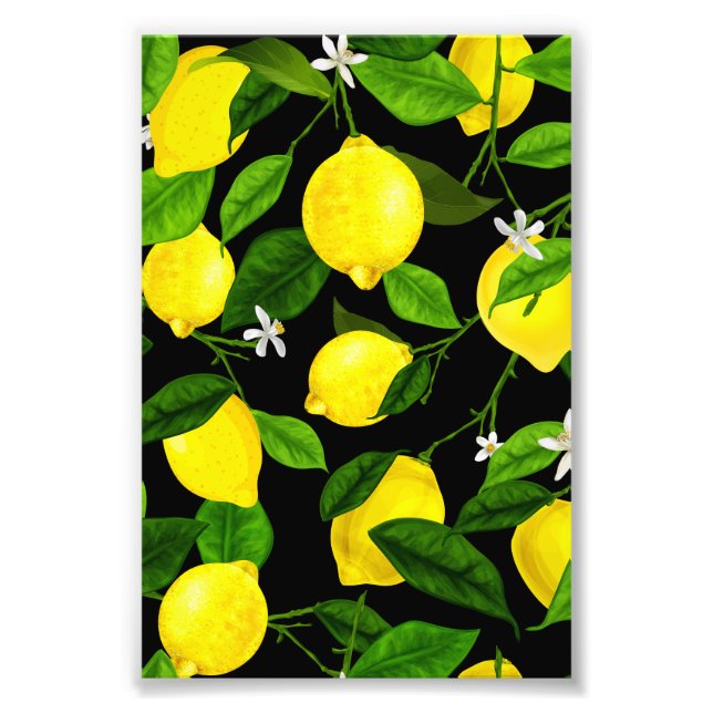 Watercolor Lemon 2 Photo Print (Front)