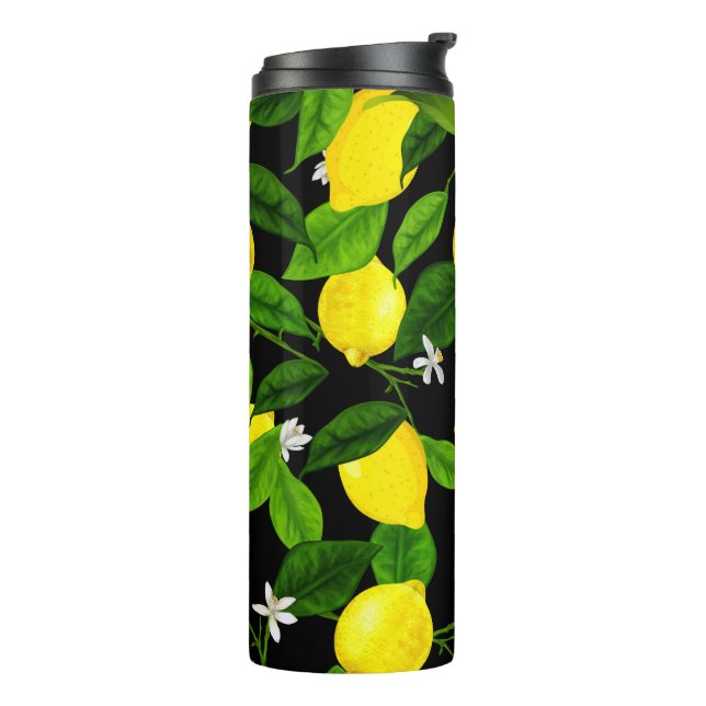 Watercolor Lemon 2 Thermal Tumbler (Rotated Left)