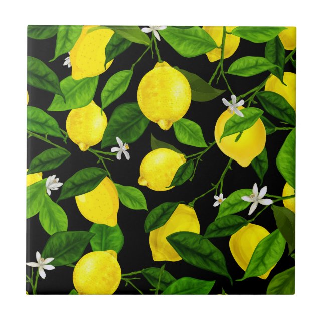 Watercolor Lemon 2 Tile (Front)