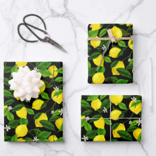 Watercolor Lemon 2 Wrapping Paper Sheet
