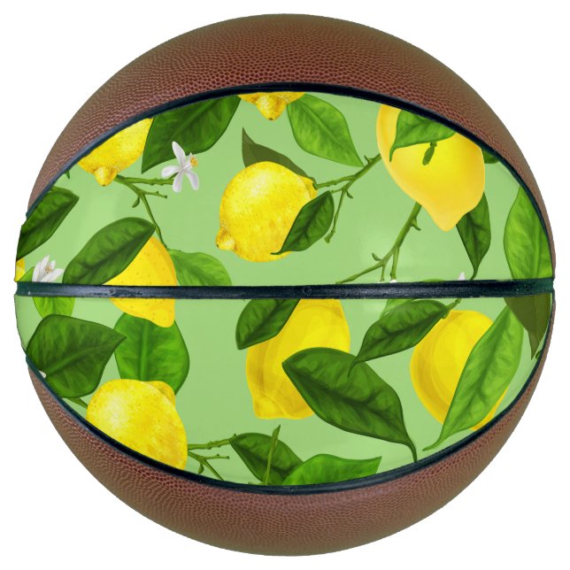 Watercolor Lemon 3 Basketball (Front)
