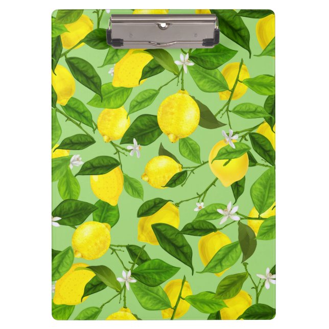 Watercolor Lemon 3 Clipboard (Front)