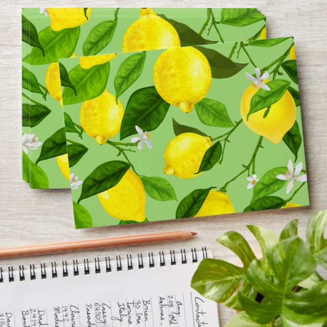 Watercolor Lemon 3 Envelope (Stacked)