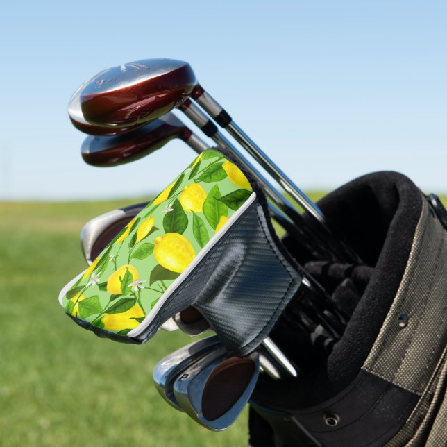 Watercolor Lemon 3 Golf Head Cover (In Situ)
