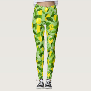 Watercolor Lemon 3 Leggings
