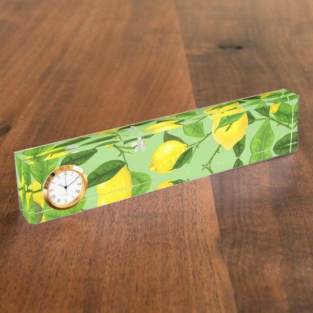 Watercolor Lemon 3 Nameplate (Side)