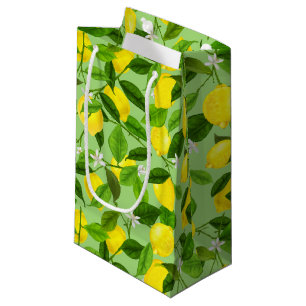 Watercolor Lemon 3 Small Gift Bag