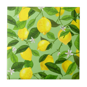 Watercolor Lemon 3 Tile