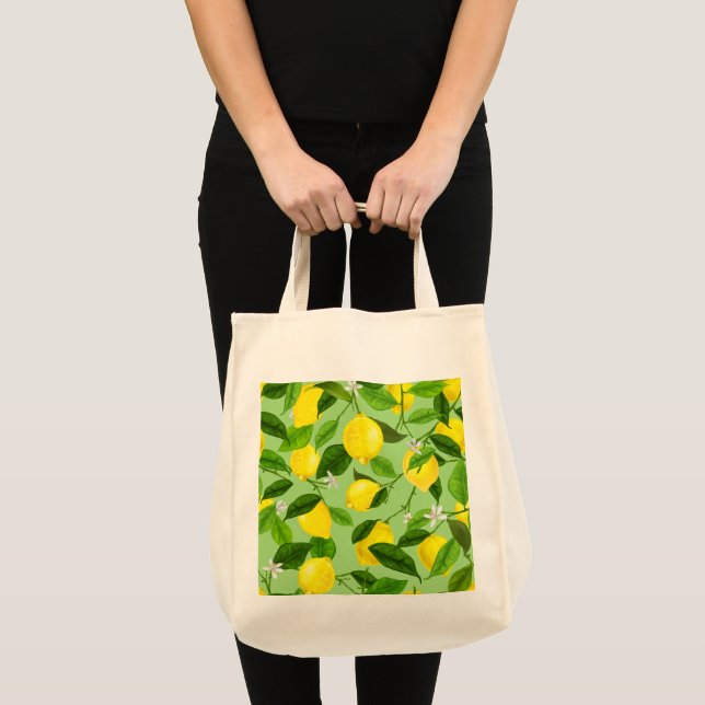 Watercolor Lemon 3 Tote Bag (Front (Product))