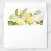 Watercolor Lemon Amalfi Envelope Liner