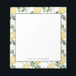 Watercolor Lemon and Greenery Pattern Personalised Notepad<br><div class="desc">Customisable lemon notepad. It features watercolor lemon and greenery pattern. Personalise by adding names and other details This lemon pattern notepad is perfect as a gift.</div>