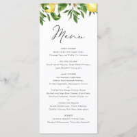 Watercolor Lemon and Greenery Summer Wedding