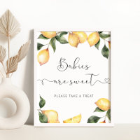 Watercolor lemon Babies are sweet take a treat