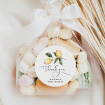 Watercolor lemon baby shower favours classic round sticker<br><div class="desc">Watercolor lemon baby shower favours.
Matching items available.</div>