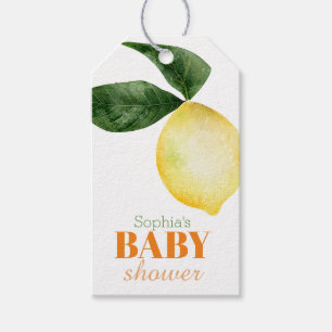 Watercolor Lemon Baby Shower Gift Tags