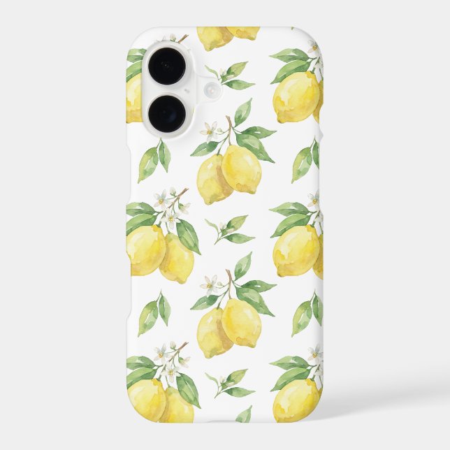 Watercolor Lemon Blossom Pattern – Fresh Citrus (Back)