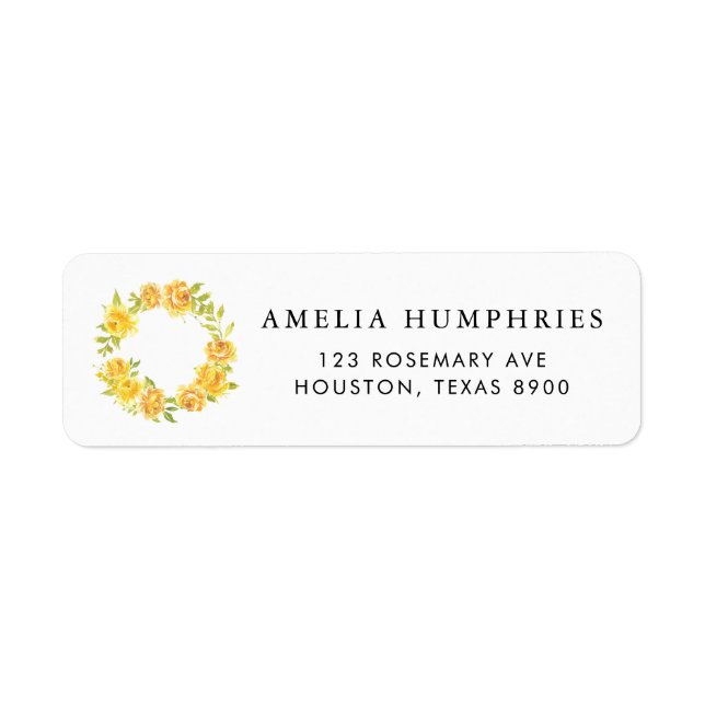 Watercolor Lemon Blossoms Wreath Summer Wedding La (Front)