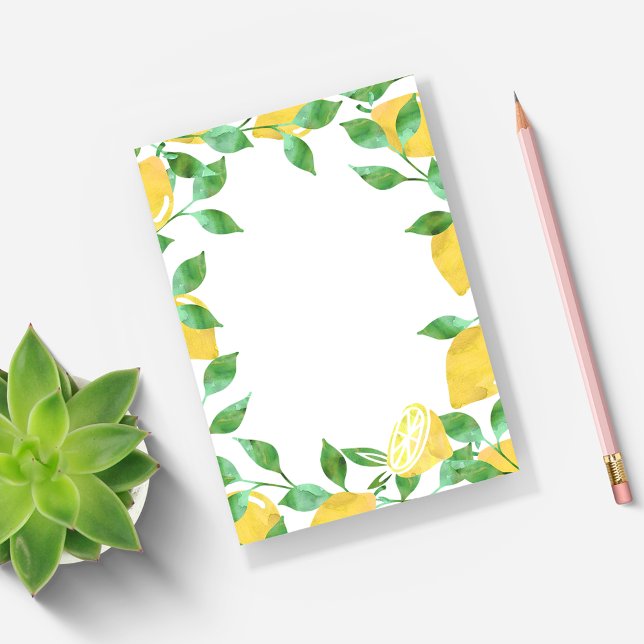 Watercolor Lemon Border Post-it Notes (Creator Uploaded)