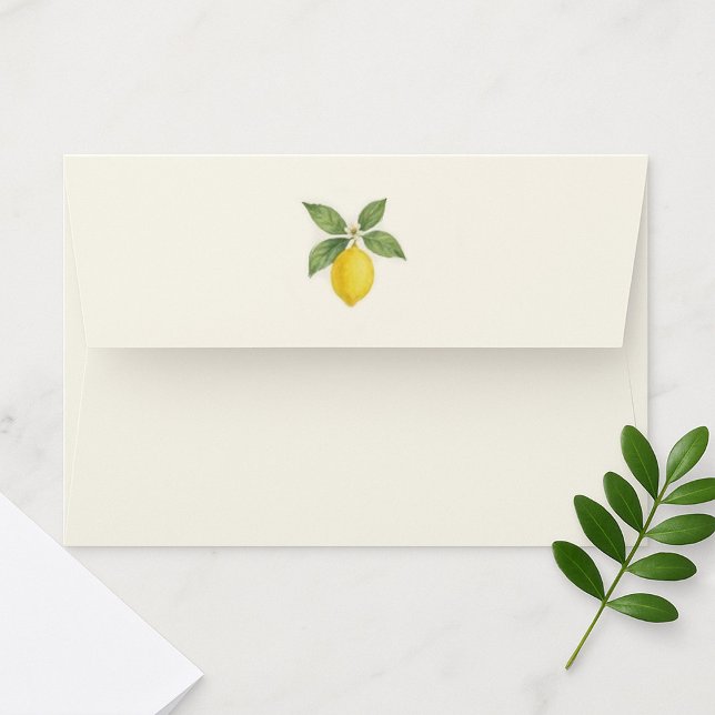 Watercolor Lemon Botanical Envelope (Creator Uploaded)