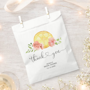 Watercolor Lemon Bridal Shower Favour Bags