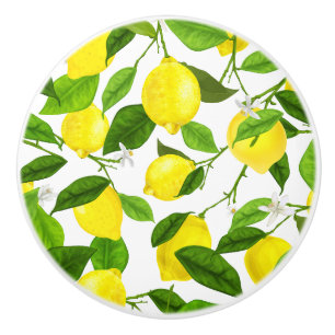 Watercolor Lemon Ceramic Knob
