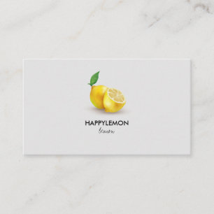 Watercolor Lemon citrus lime Business Card