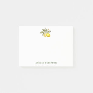 Watercolor Lemon Citrus Personalised Post-it Notes