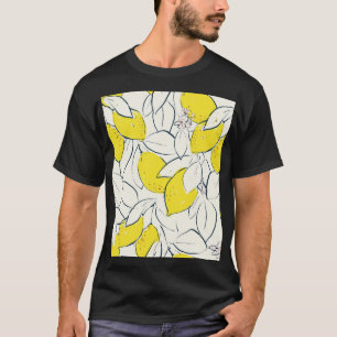 Watercolor Lemon Citrus Seamless Pattern T-Shirt