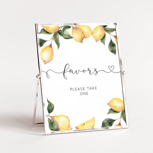 Watercolor lemon Favors Poster (Creator Uploaded)